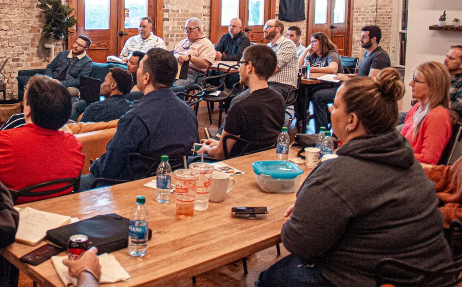 Public-sector and NGO teams in a capacity-building workshop